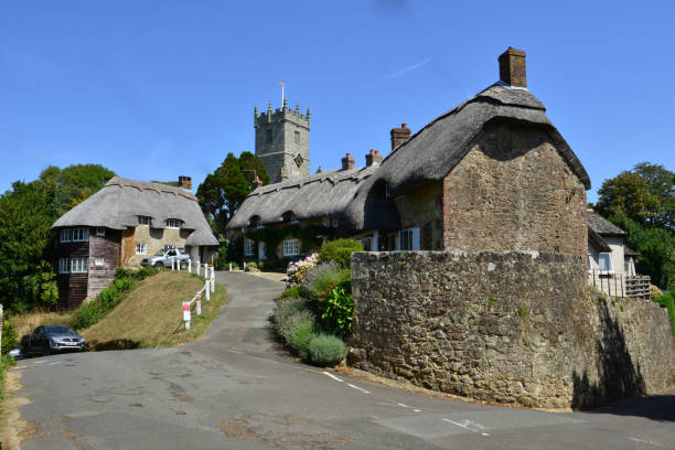 istock Thatched Roofed Cottage's on the Isle of Wight. 1267470462