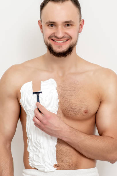 Man Shaving Chest Stock Photos, Pictures & Royalty-Free Images - iStock