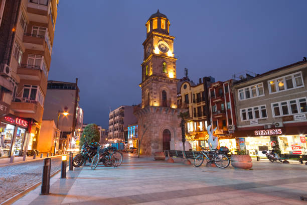 canakkale clock tower - çanakkale city imagens e fotografias de stock