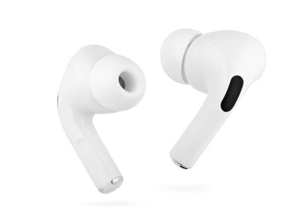 istock Wireless Earphones. Bluetooth earbuds or headphones isolated 1267472195