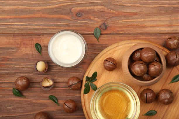 istock cosmetics with macadamia oil on the table 1267473353