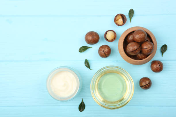 istock cosmetics with macadamia oil on the table 1267473431