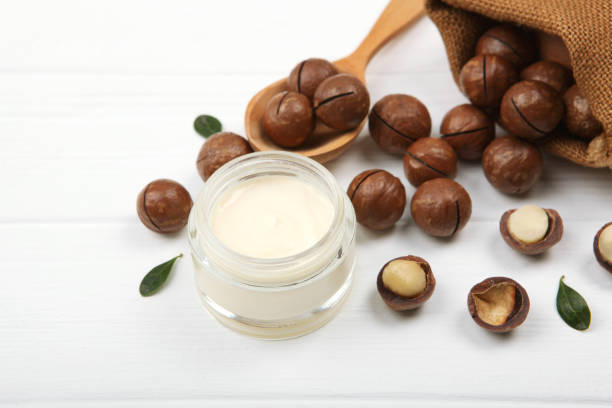 istock cosmetics with macadamia oil on the table 1267473463