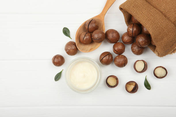 istock cosmetics with macadamia oil on the table 1267473581