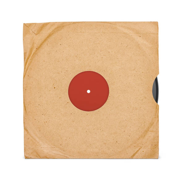 istock Old vinyl record and cover mockup front view isolated on white 1267475911