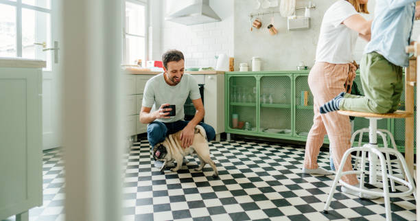 istock Mornings with our puppy 1267476397