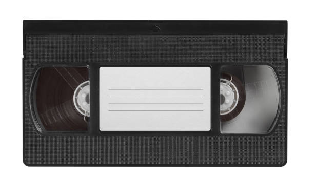 istock old video cassette tape with blank label top view isolated on white 1267477935