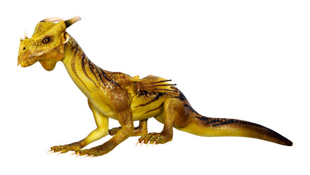 istock 3D illustration fantasy dragon on white 1267478064