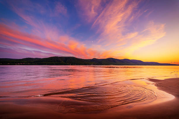 istock Beautiful sunset on the Volga 1267479617