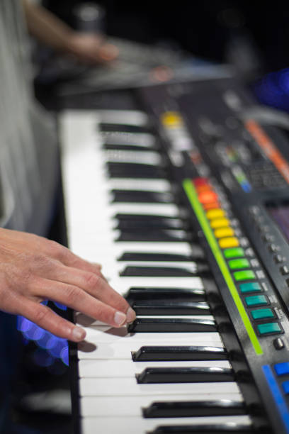 istock the piano on stage in the spotlight. 1267481126