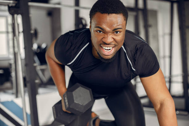 istock A handsome black man is engaged in a gym 1267481665