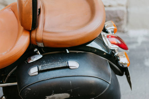 istock motorcycle trunk leather seat and stop lights travel 1267492626
