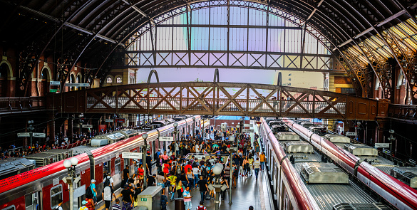 Luz Station in São Paulo. Light metro station in Sao Paulo.