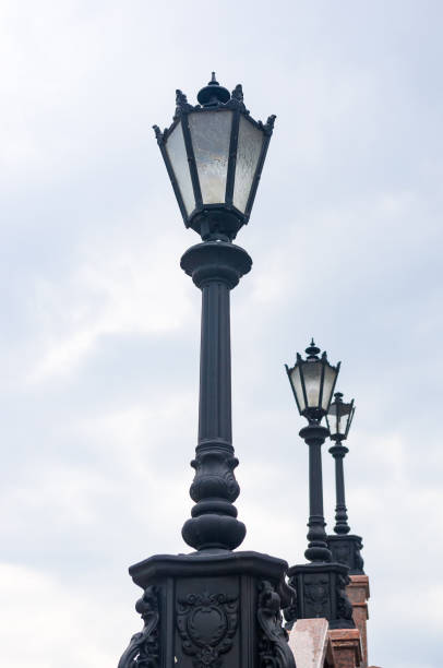 istock Classic style city lamppost at sunset, close up 1267498644