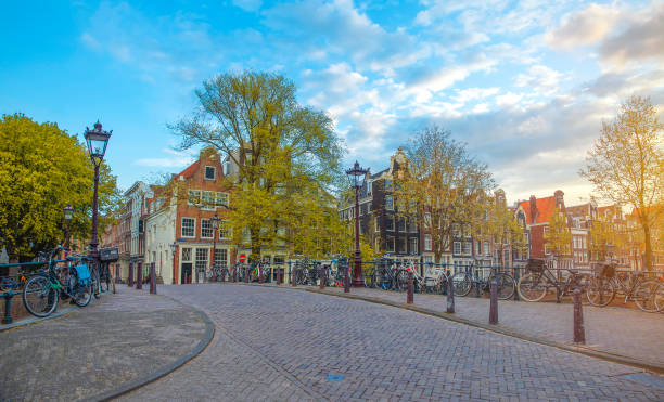 istock Traditional old buildings in Amsterdam 1267498877