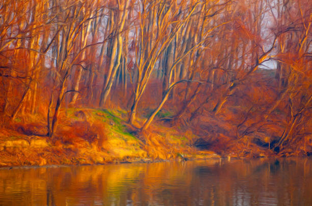 istock Oil landscape painting 1267501397