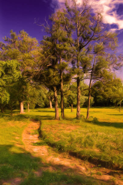 istock Oil landscape painting 1267501507