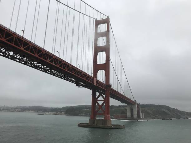 istock Golden gate on a foggy day 1267504830
