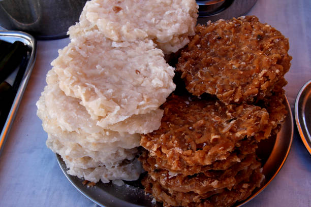 salvador, bahia / brazil - march 23, 2013: cocada - candy made from coconut - is seen for sale in the city of Salvador.