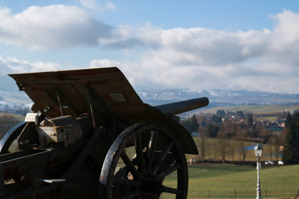 istock Cannons placed outside the military shrine 1267511656
