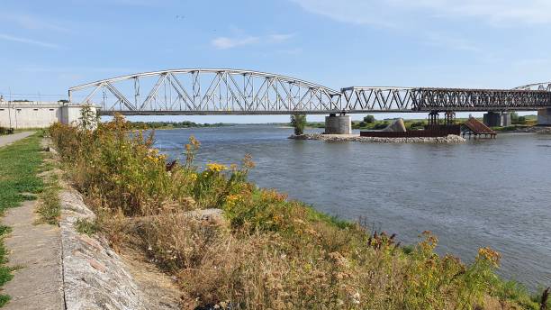 istock Railway bridge over Vistula river in Tczew, Poland 1267512665