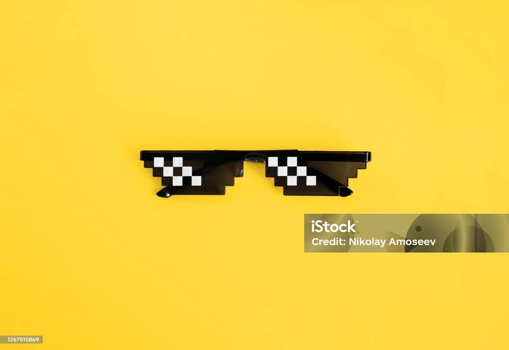 Funny Pixelated Boss Sunglasses On Yellow Background Gangster Black Thug Life Meme Glasses Pixel 8bit Style Stock Photo - Download Image Now - iStock Funny Pixelated Boss Sunglasses On Yellow Background Gangster Black Thug Life Meme Glasses Pixel 8bit Style Stock Photo - Download Image Now - iStock