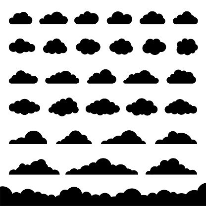 Clouds Set - Vector Stock Collection