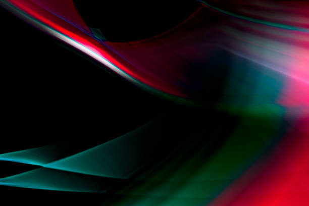istock Abstract colorful lines on black background 1267520318