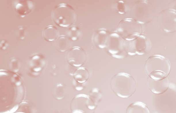 istock Beautiful pink abstract background, Clear soap bubbles float in the air. 1267520511
