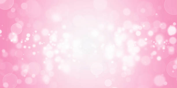 istock White lights bokeh, Celebration, Sweet valentines, defocus glitter blur on pink background. Illustration 1267520556
