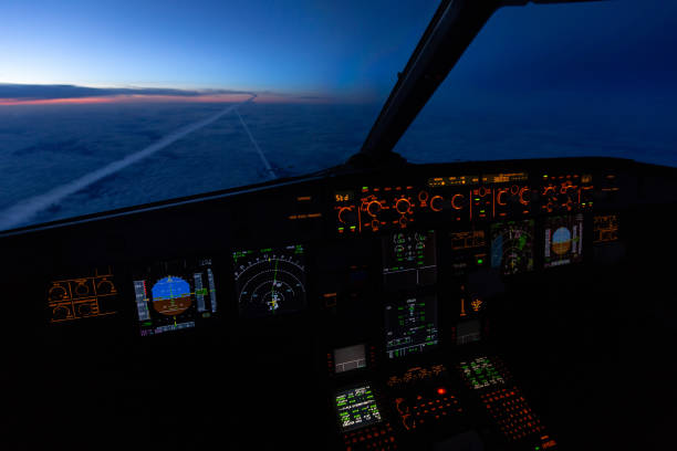 istock Airbus 320 Cockpit at Dusk 1267521534