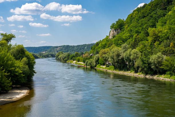 Idyllic landscape at the Danube river in Bavaria