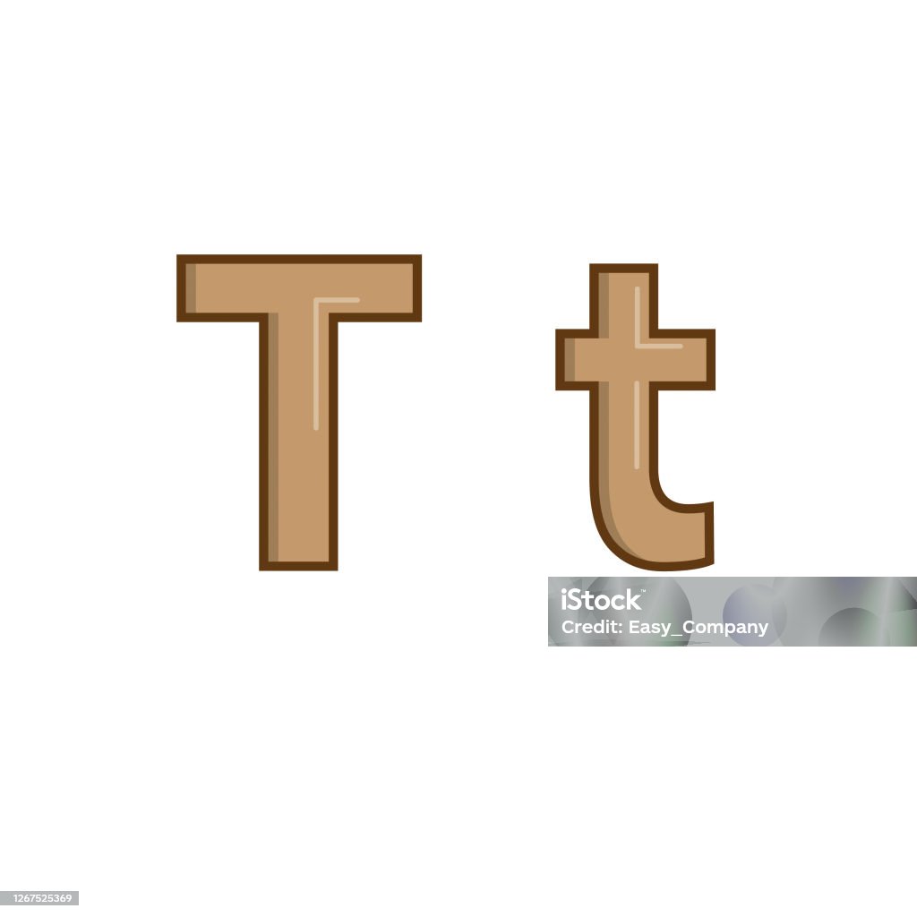 Hình Minh Họa Vector Của Bảng Chữ Cái Chữ T Ở Định Dạng Chữ Hoa Và ...