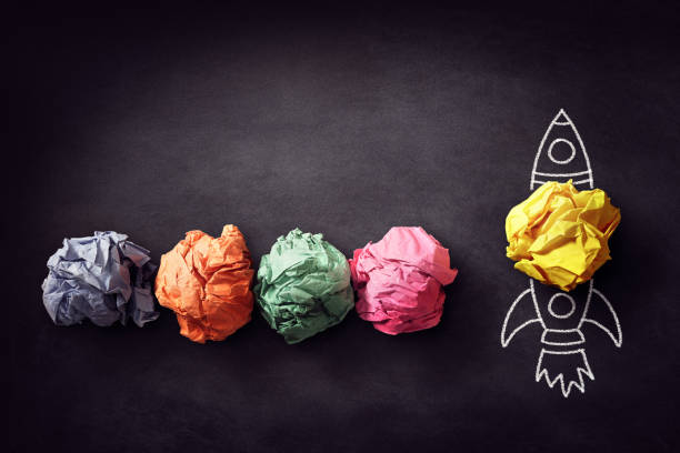 istock Rocket chalk drawing on blackboard blast off for successful business startup 1267525423