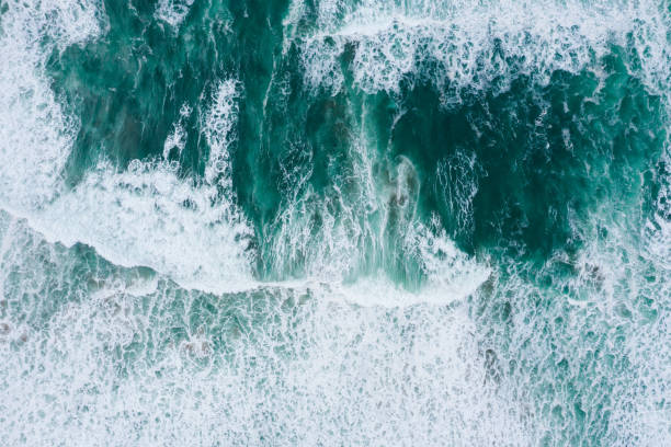 istock Emerald ocean waves aerial drone view 1267528276