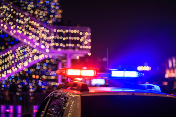 istock police car in night light street 1267528333