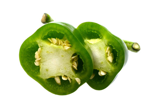 istock Cutting jalapeno chilli peppers on a white background 1267533015