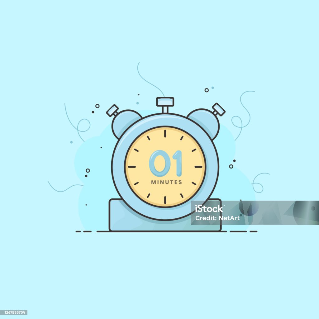 Ilustración de Reloj Despertador De 1 Minuto Temporizador Símbolo De Tiempo Vectorial De Cronómetro Ilustración Plana De Icono Vectorial De 1 Minuto y más Vectores Libres de de Alarma - iStock