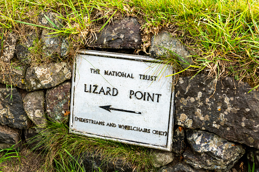 Lizard point direction sign, Cornwall