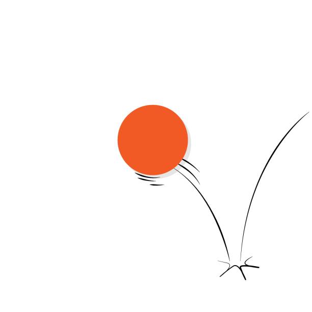 Illustration of a ball bouncing off a surface. Illustration of a ball bouncing off a surface. Flight path. dribbling stock illustrations