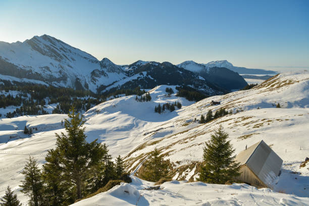 istock Beautiful winter scenery in Swiss Alps 1267552991
