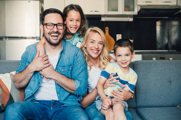 istock Happy family at home. 1267558725