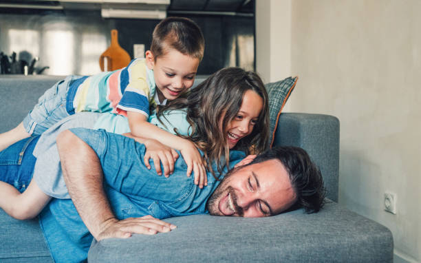 istock Family having fun at home. 1267558918