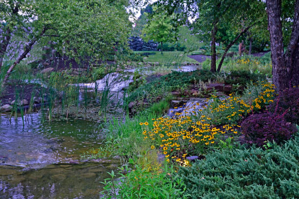 istock Waterfall and flowers-Hamilton County Indiana 1267563951