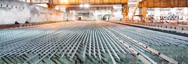istock Metallurgy industry. Rolling mill. The valve is cooled after rolling 1267568183
