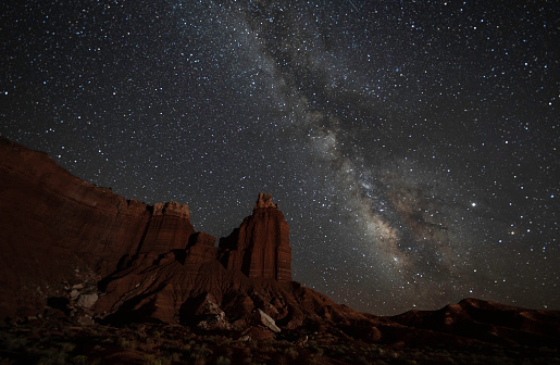 Milky Way over Chimney Rock, Utah