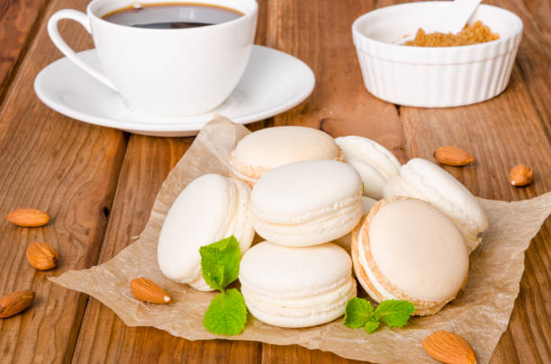 istock French traditional dessert macarons with vanilla and white chocolate cream 1267569091