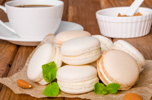 istock French traditional dessert macarons with vanilla and white chocolate cream 1267569097