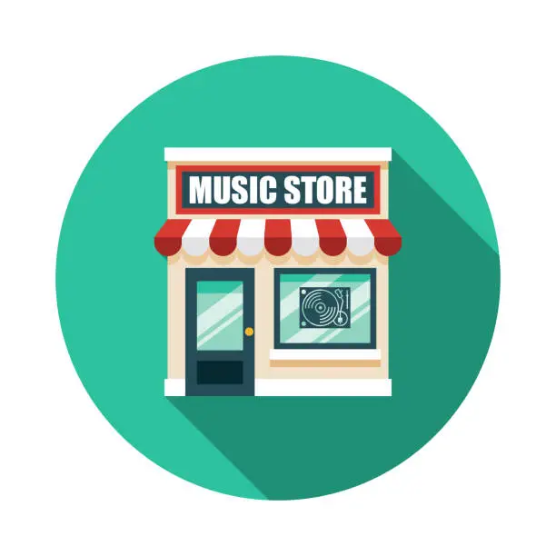 Vector illustration of Music Store Icon