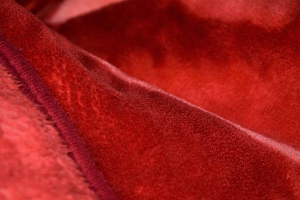 istock closeup view of Red soft cloth background 1267584518